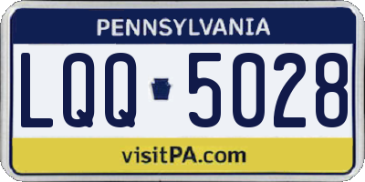 PA license plate LQQ5028