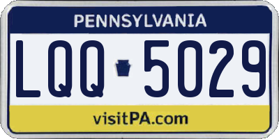 PA license plate LQQ5029