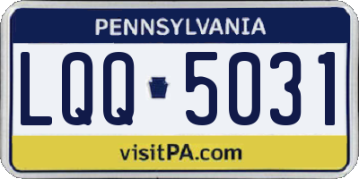 PA license plate LQQ5031