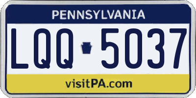 PA license plate LQQ5037