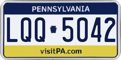 PA license plate LQQ5042