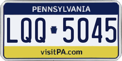 PA license plate LQQ5045