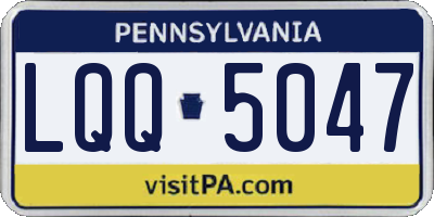 PA license plate LQQ5047
