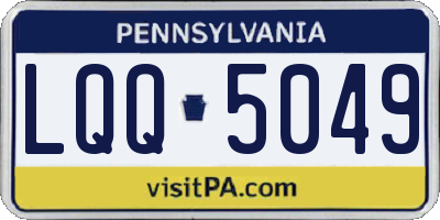 PA license plate LQQ5049