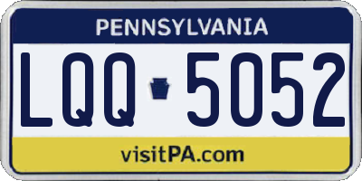 PA license plate LQQ5052