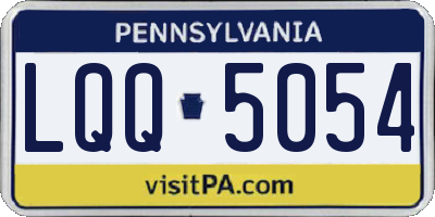 PA license plate LQQ5054