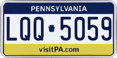 PA license plate LQQ5059
