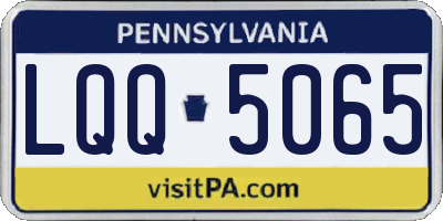 PA license plate LQQ5065