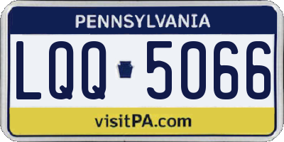PA license plate LQQ5066
