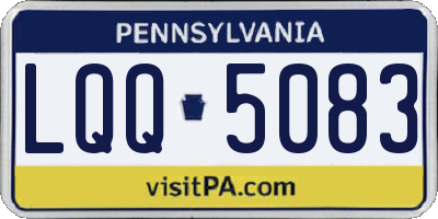 PA license plate LQQ5083