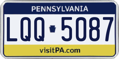 PA license plate LQQ5087