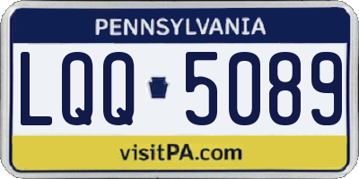 PA license plate LQQ5089