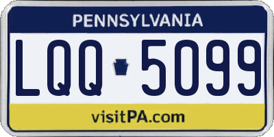 PA license plate LQQ5099