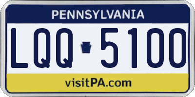 PA license plate LQQ5100