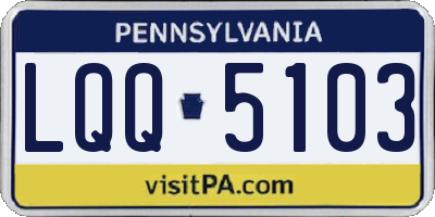 PA license plate LQQ5103