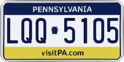 PA license plate LQQ5105