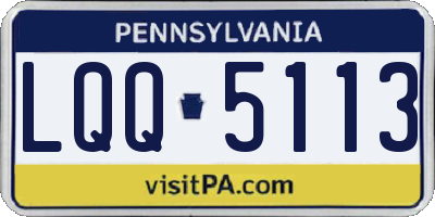PA license plate LQQ5113
