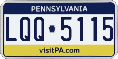 PA license plate LQQ5115
