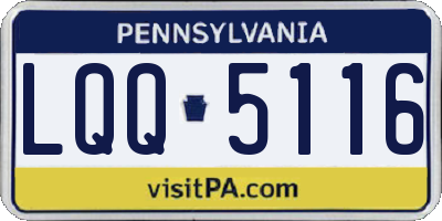 PA license plate LQQ5116
