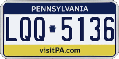 PA license plate LQQ5136