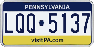 PA license plate LQQ5137
