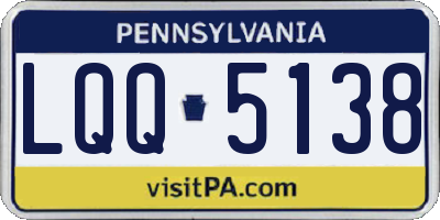 PA license plate LQQ5138