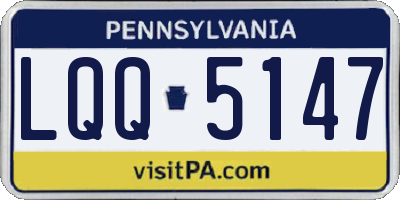 PA license plate LQQ5147