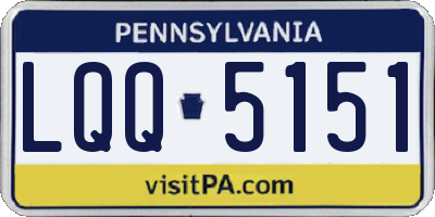 PA license plate LQQ5151