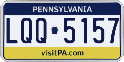 PA license plate LQQ5157