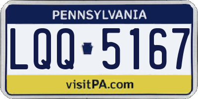 PA license plate LQQ5167