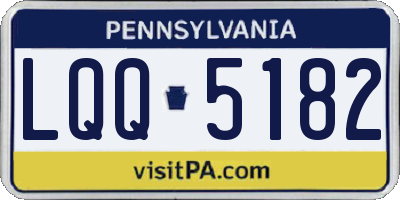 PA license plate LQQ5182