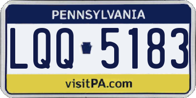 PA license plate LQQ5183