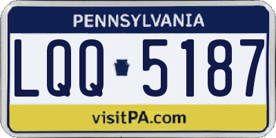PA license plate LQQ5187