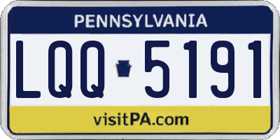 PA license plate LQQ5191