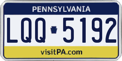 PA license plate LQQ5192
