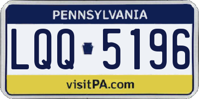 PA license plate LQQ5196