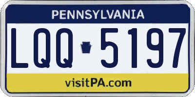 PA license plate LQQ5197