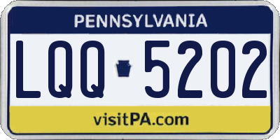 PA license plate LQQ5202