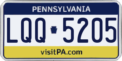 PA license plate LQQ5205