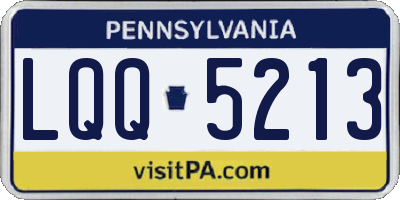 PA license plate LQQ5213
