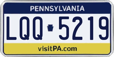 PA license plate LQQ5219