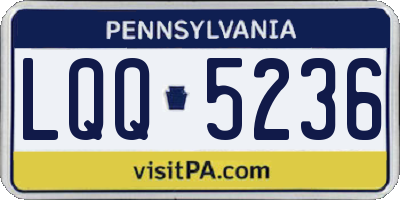 PA license plate LQQ5236