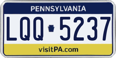 PA license plate LQQ5237