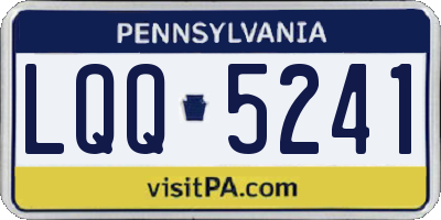 PA license plate LQQ5241