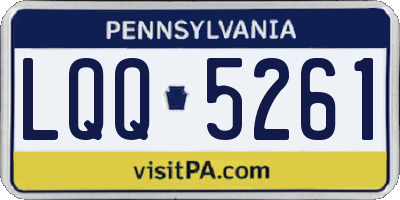 PA license plate LQQ5261