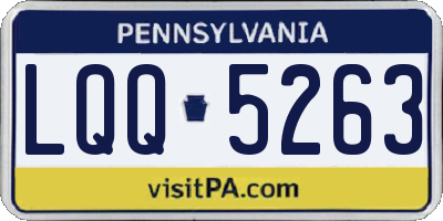 PA license plate LQQ5263