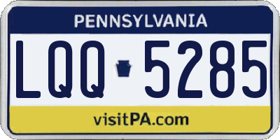 PA license plate LQQ5285