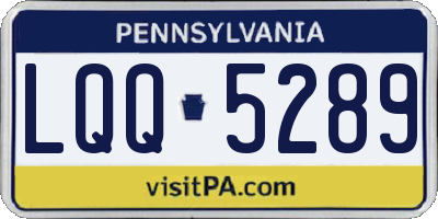 PA license plate LQQ5289