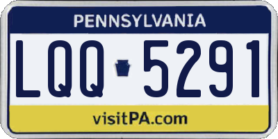PA license plate LQQ5291