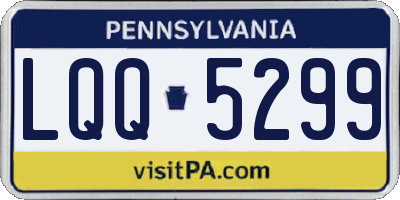 PA license plate LQQ5299